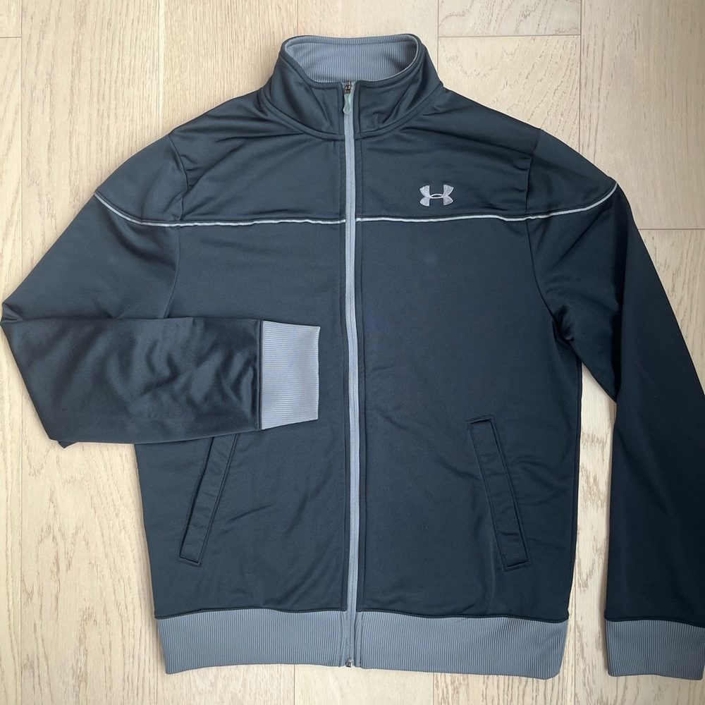 SOLD Under Armour Black and Gray Full-Zip Performance Jacket